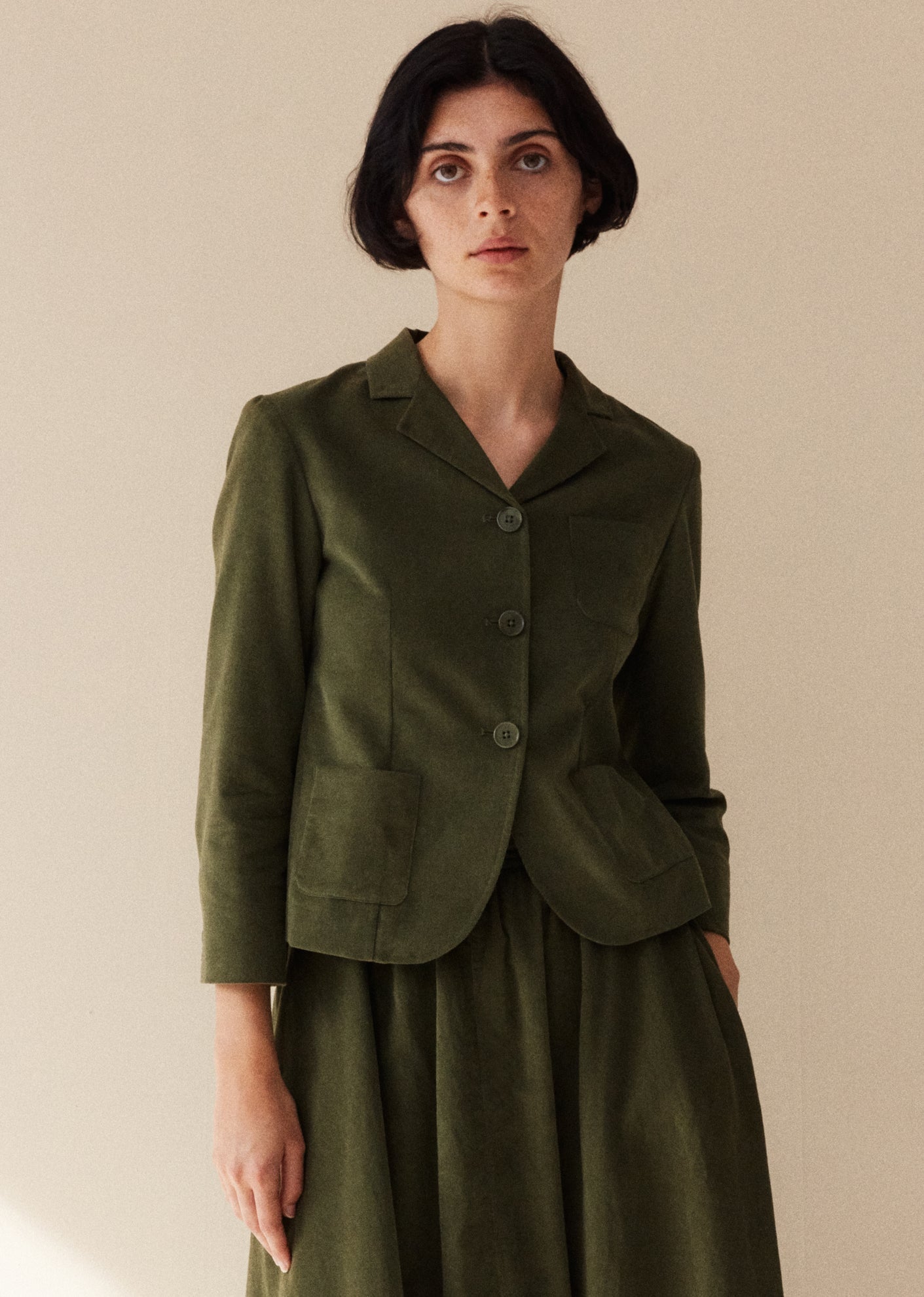 Caramel | Shrunk Jacket, Olive