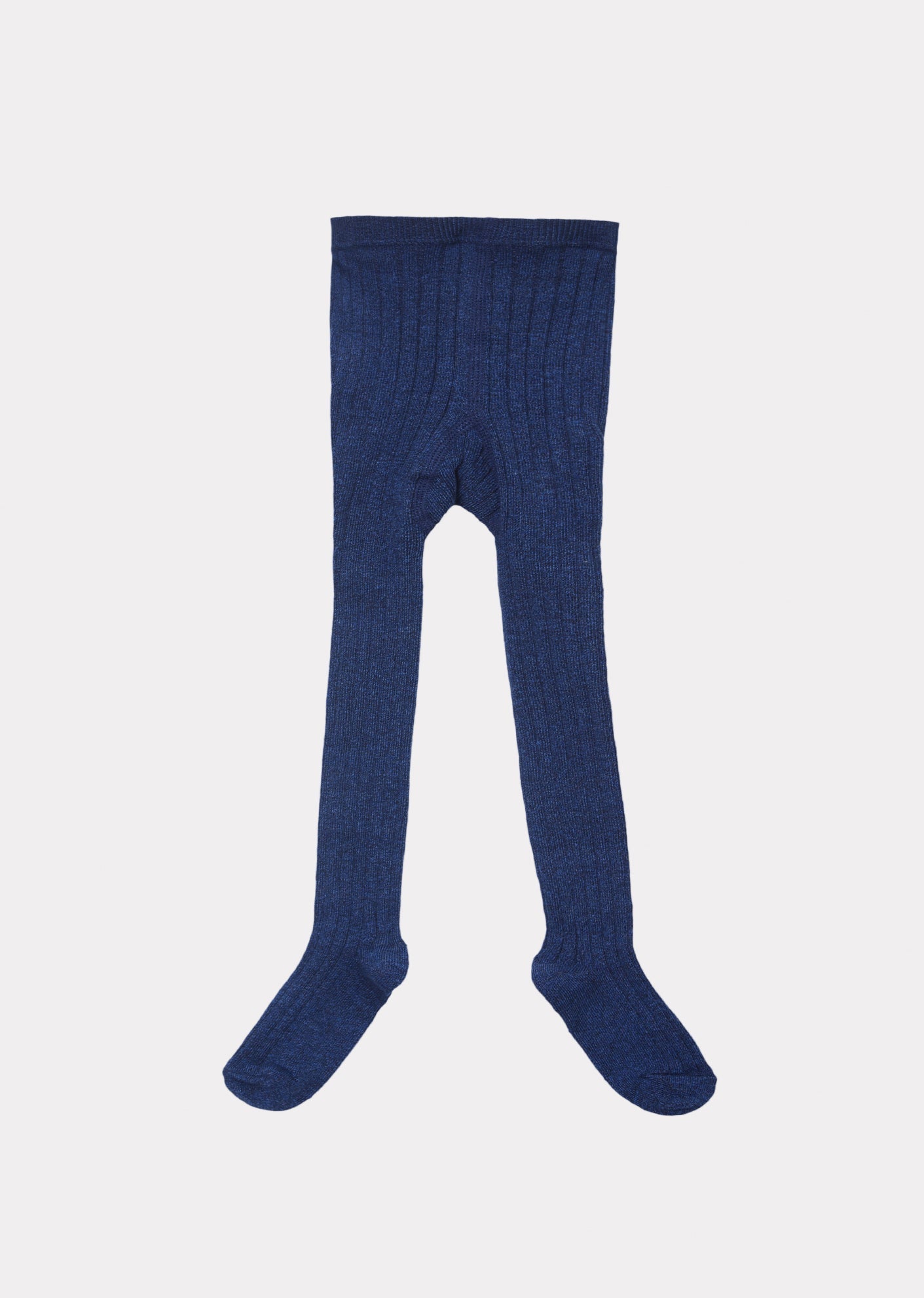 Baby Rib Tights, Blue Melange