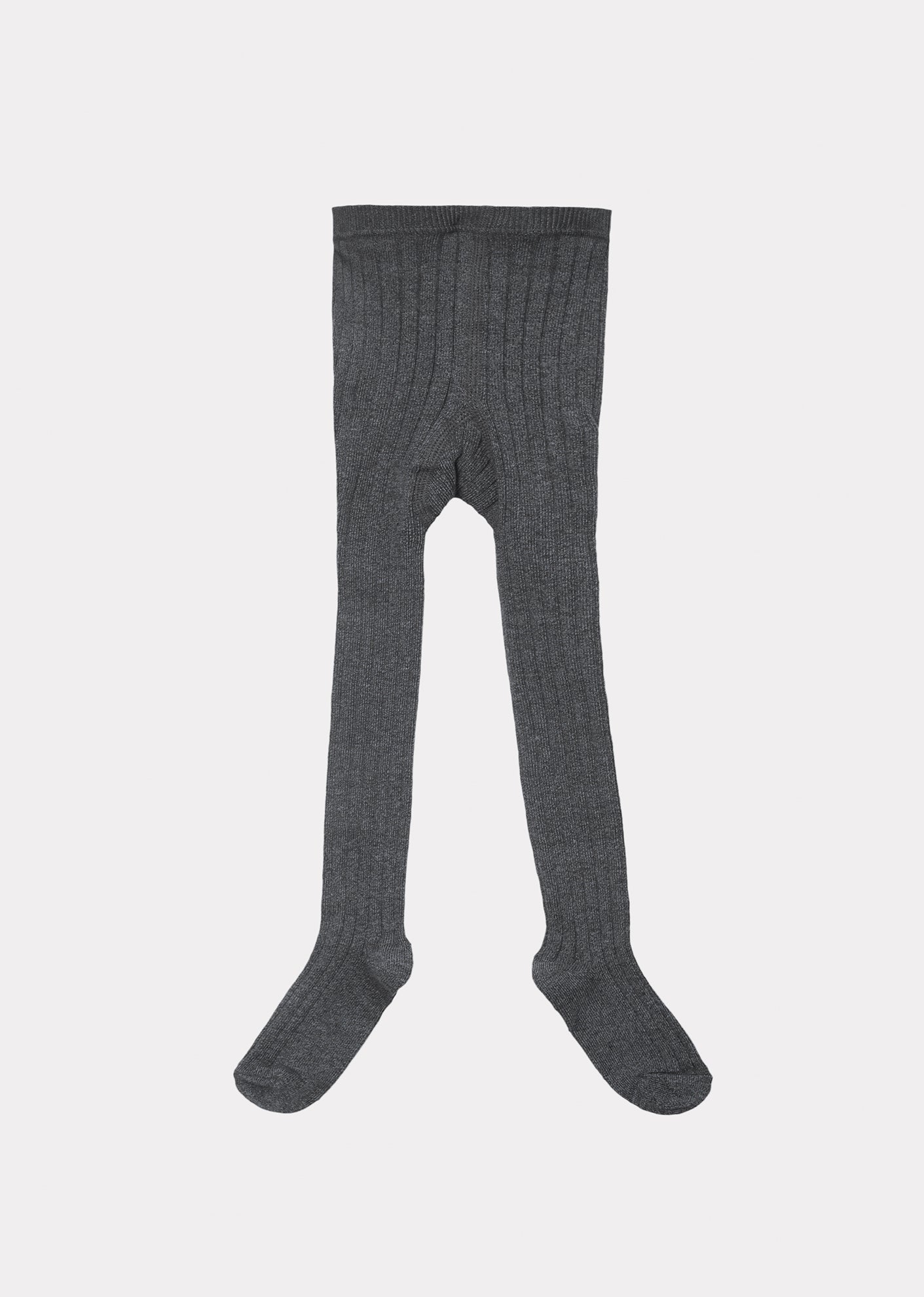 Child Rib Tights, Charcoal Melange