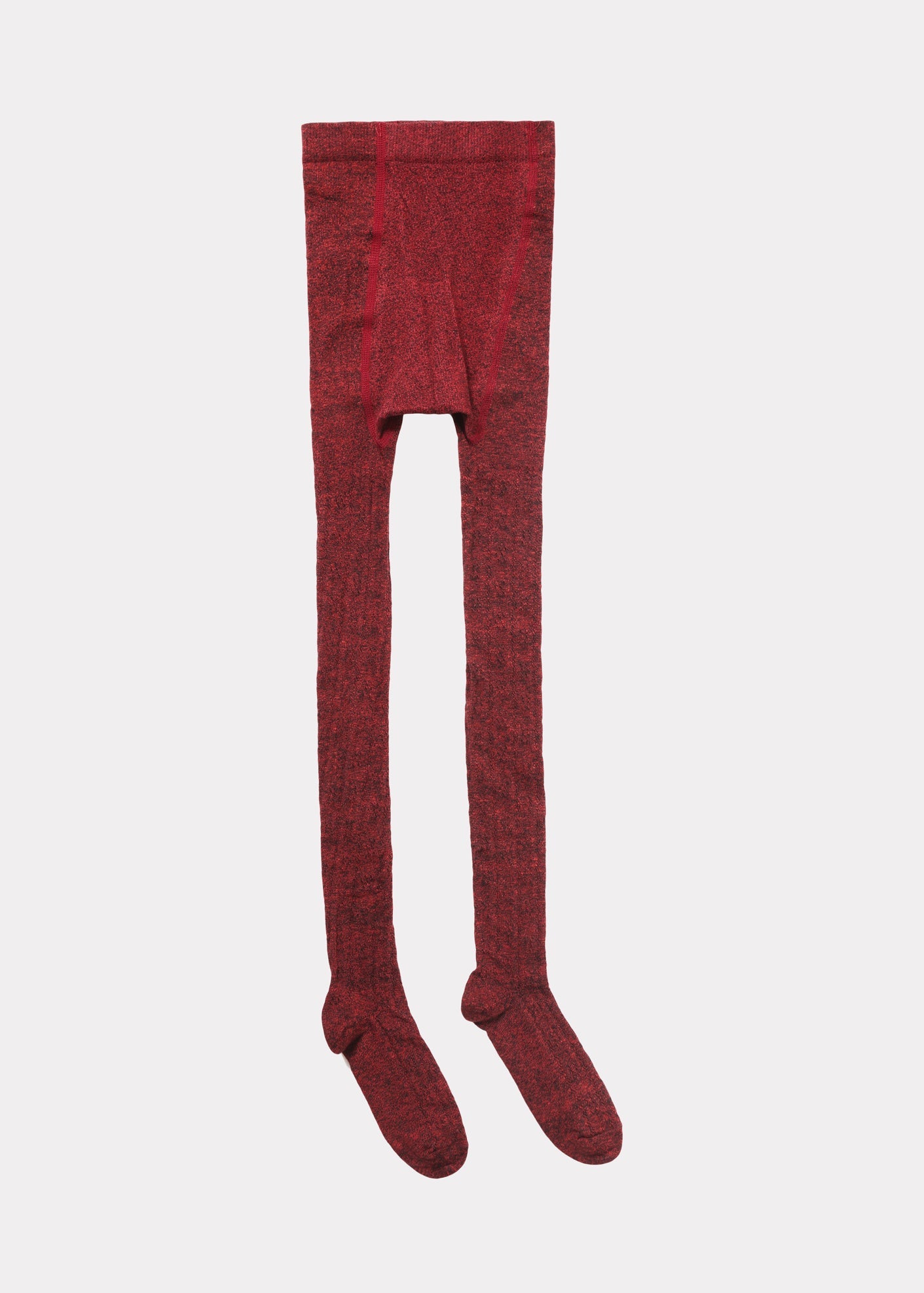 Child Pointelle Tights, Red Melange