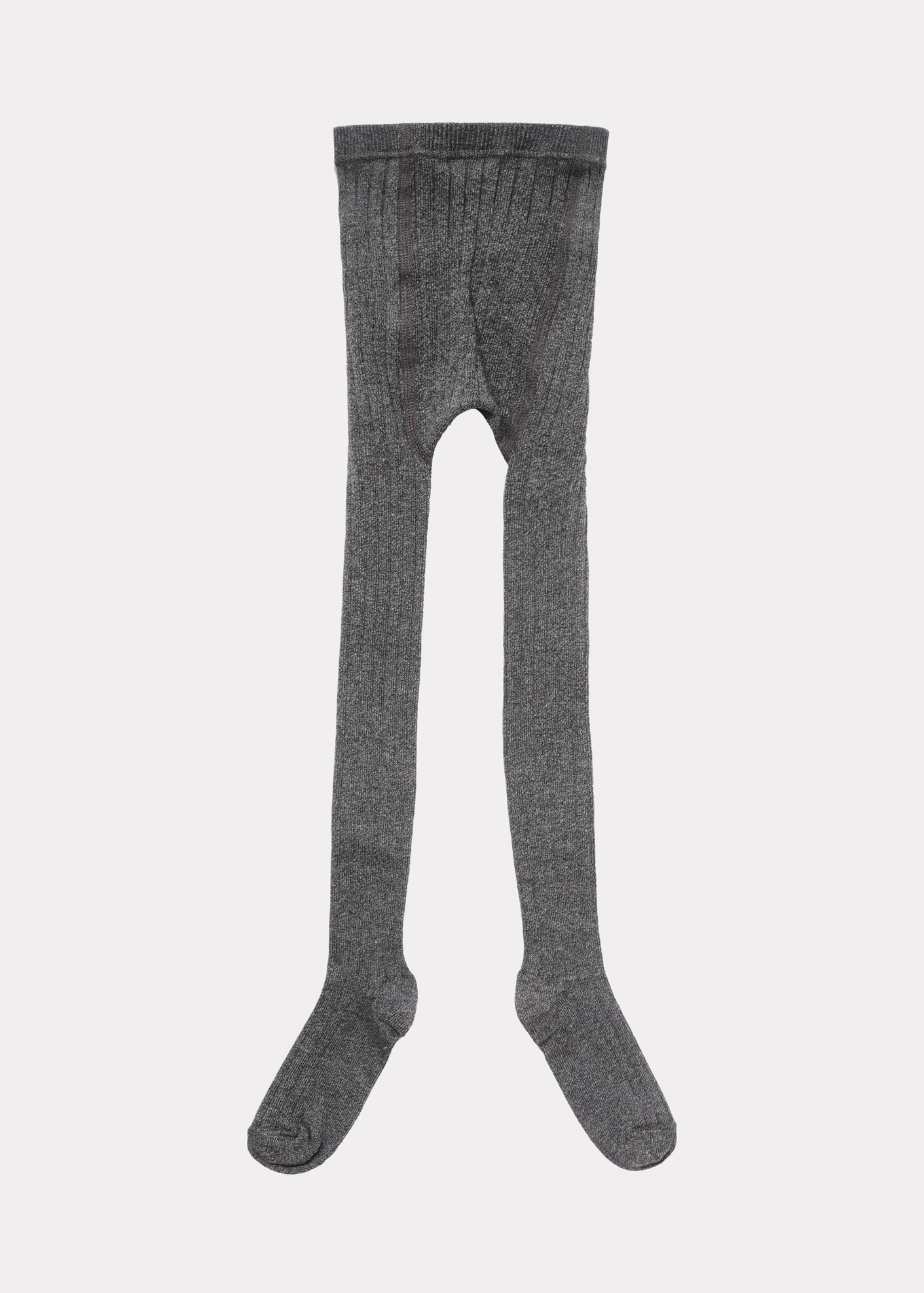 Baby Rib Tights, Grey Melange