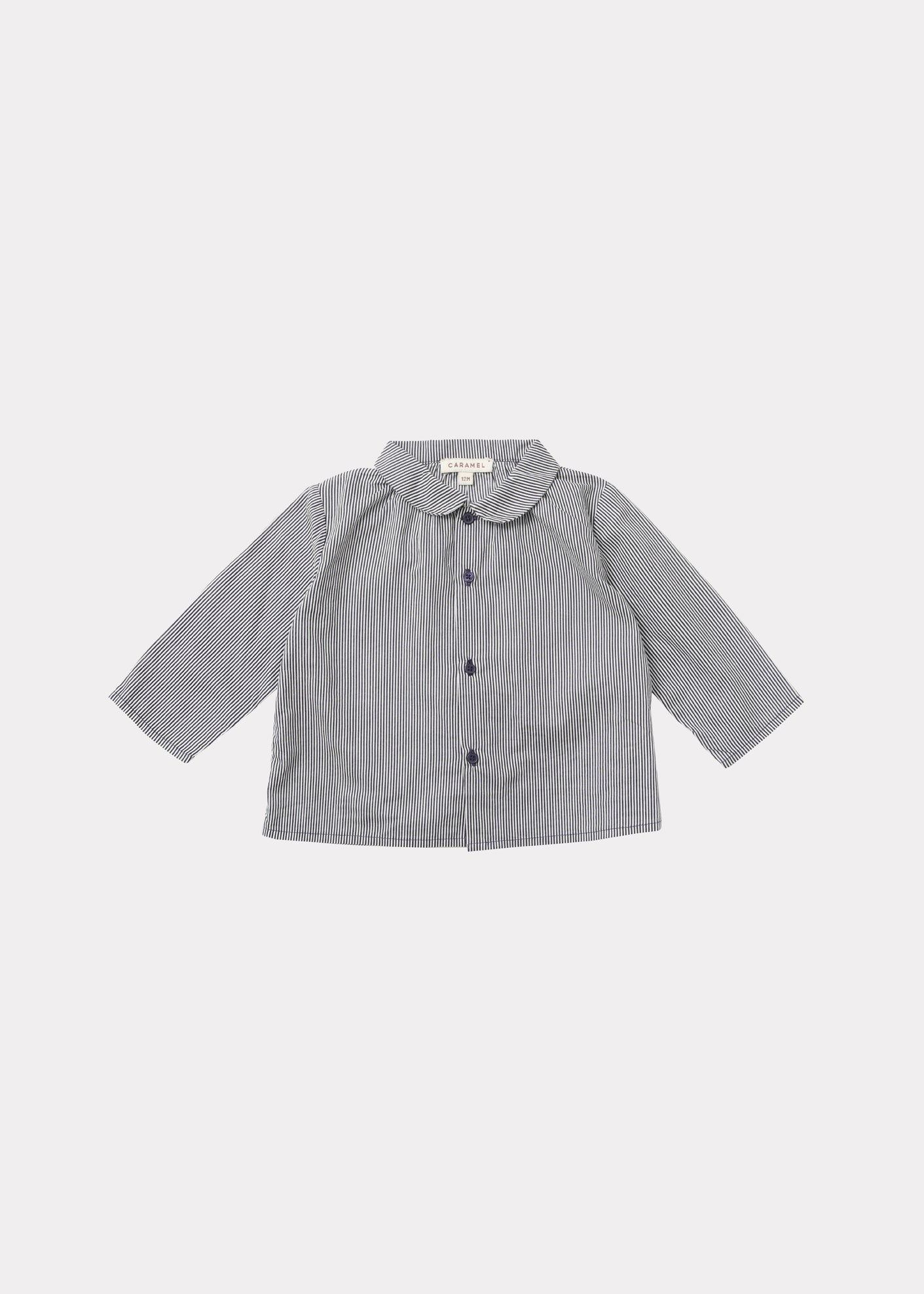 Eos Baby Shirt, Navy Stripe