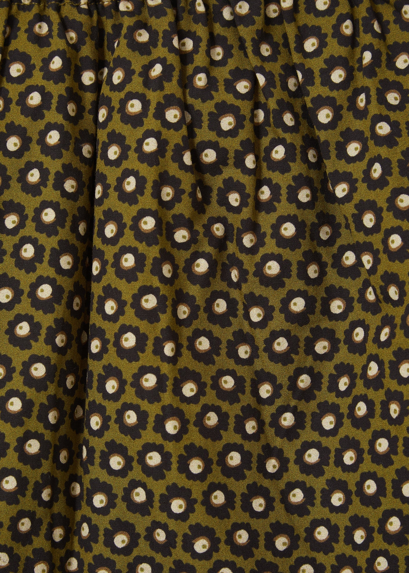 Igem Baby Trousers, Olive Flower Spot Print