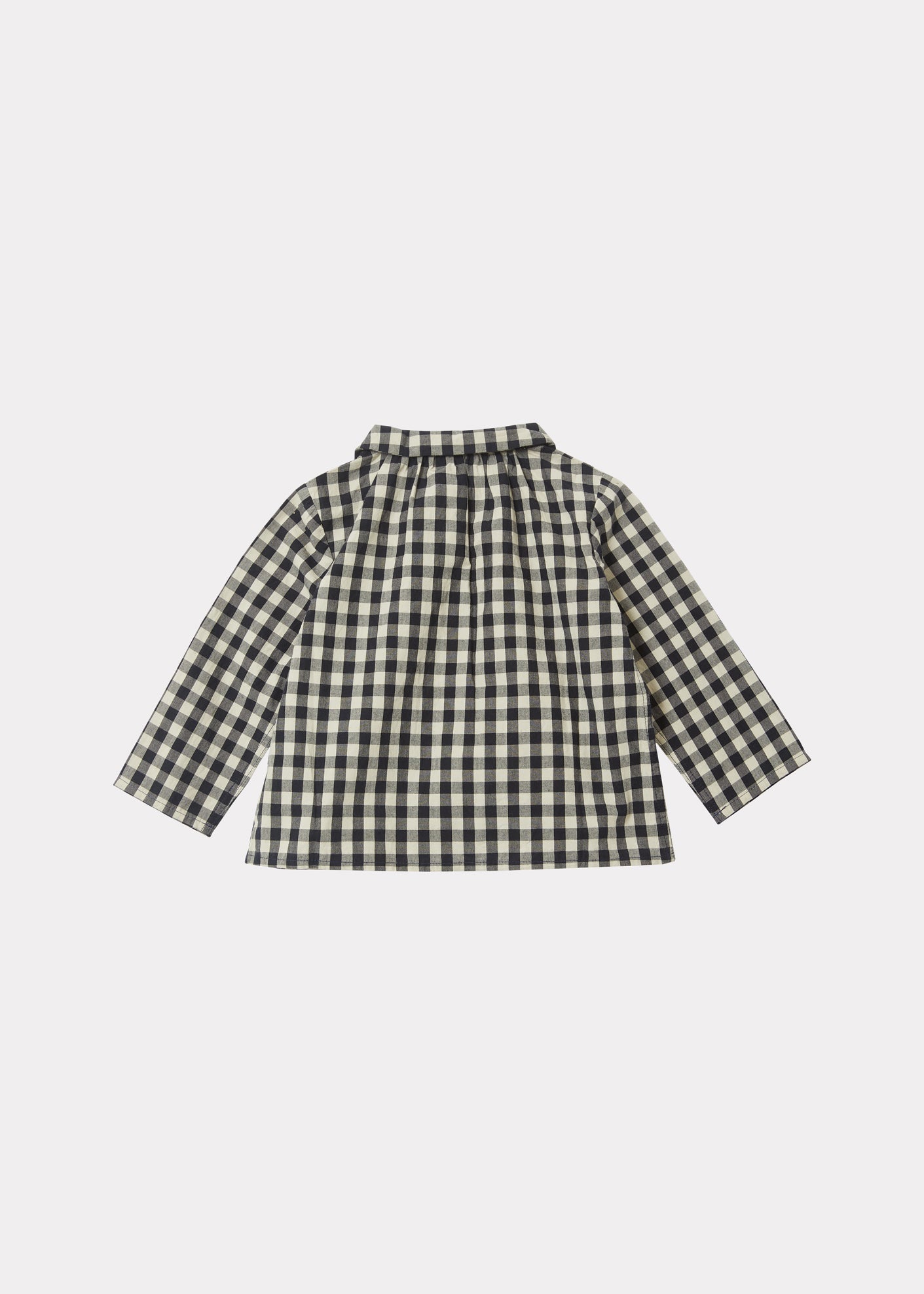 Eos Baby Shirt, Blue Gingham Check