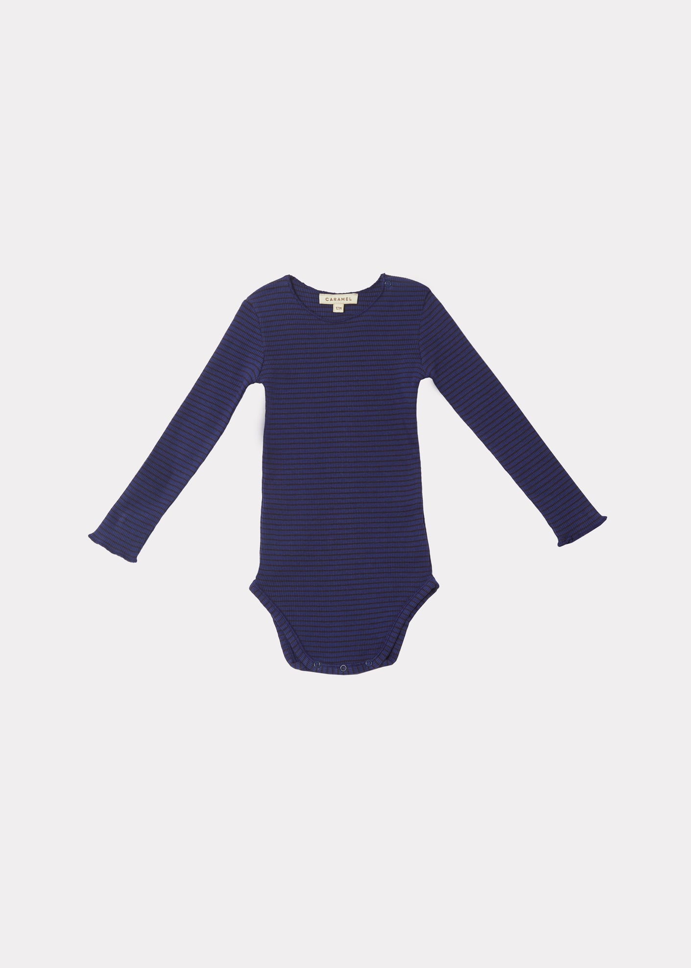 Hanau Baby Romper, Blue Chocolate Stripe