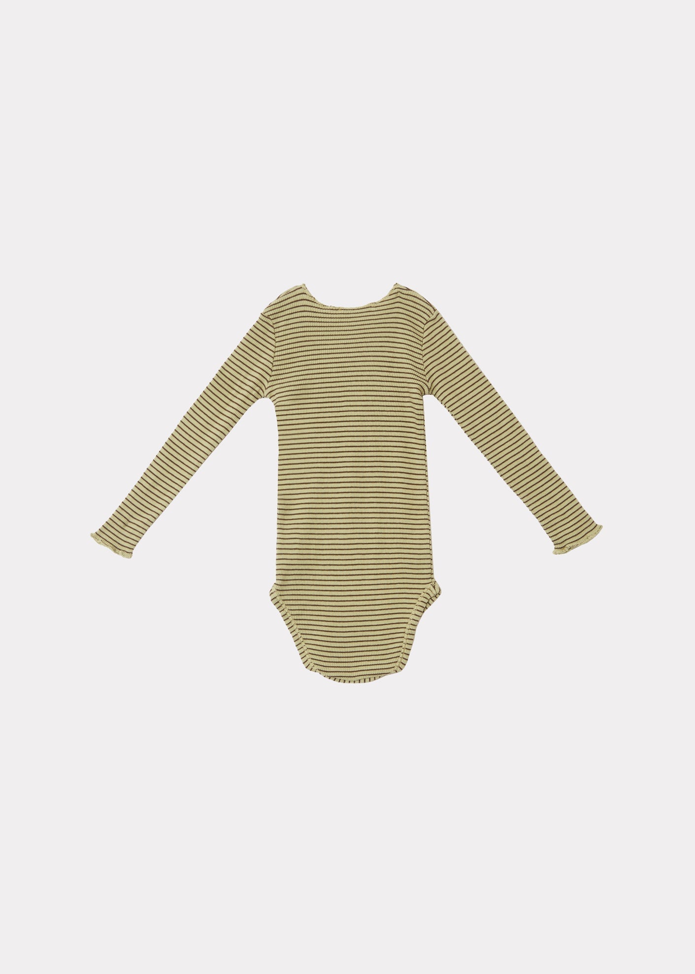 Hanau Baby Romper, Lemon Chocolate Stripe