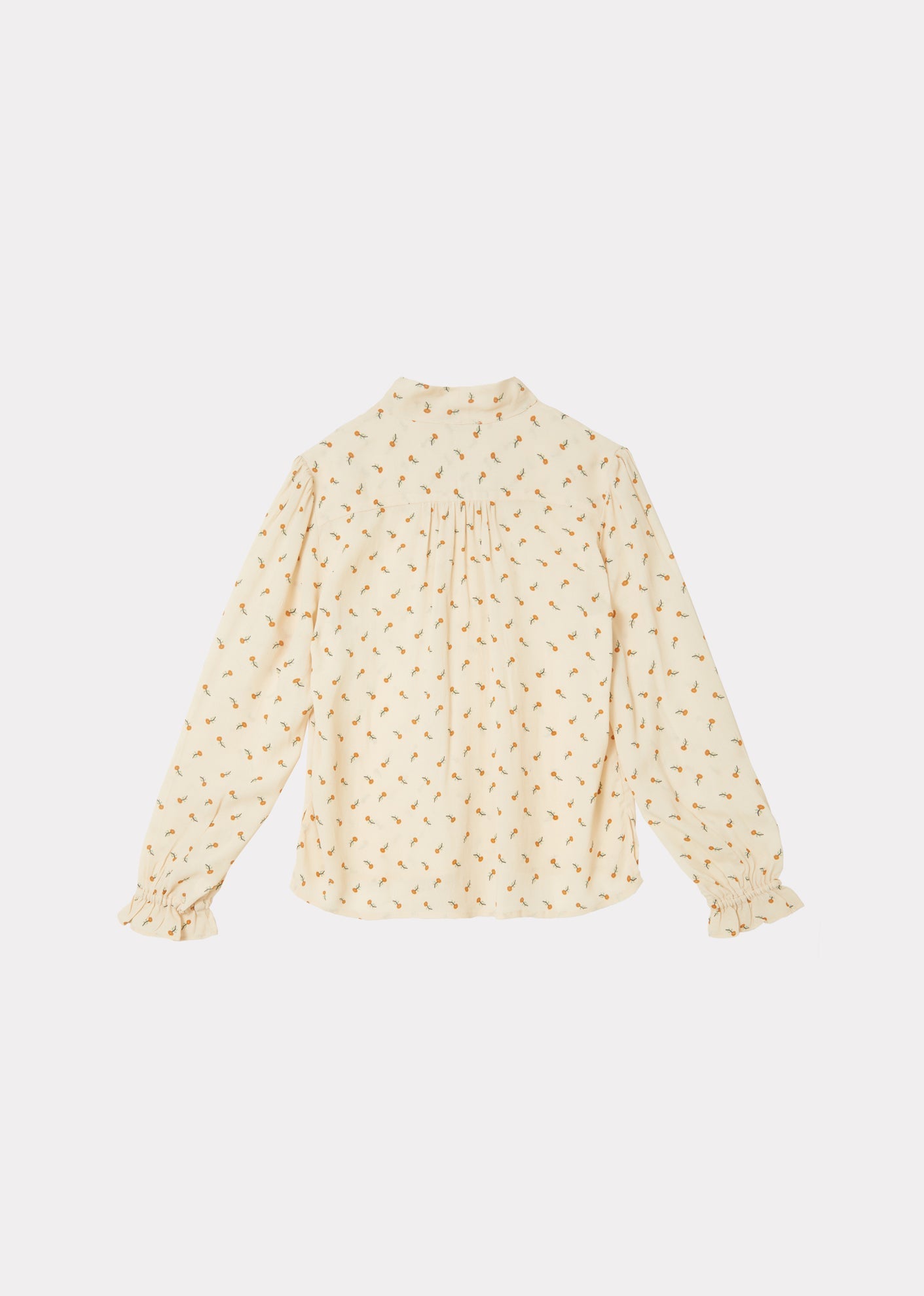 Caramel | Bow Shirt, Toffee Ditsy Flower Print