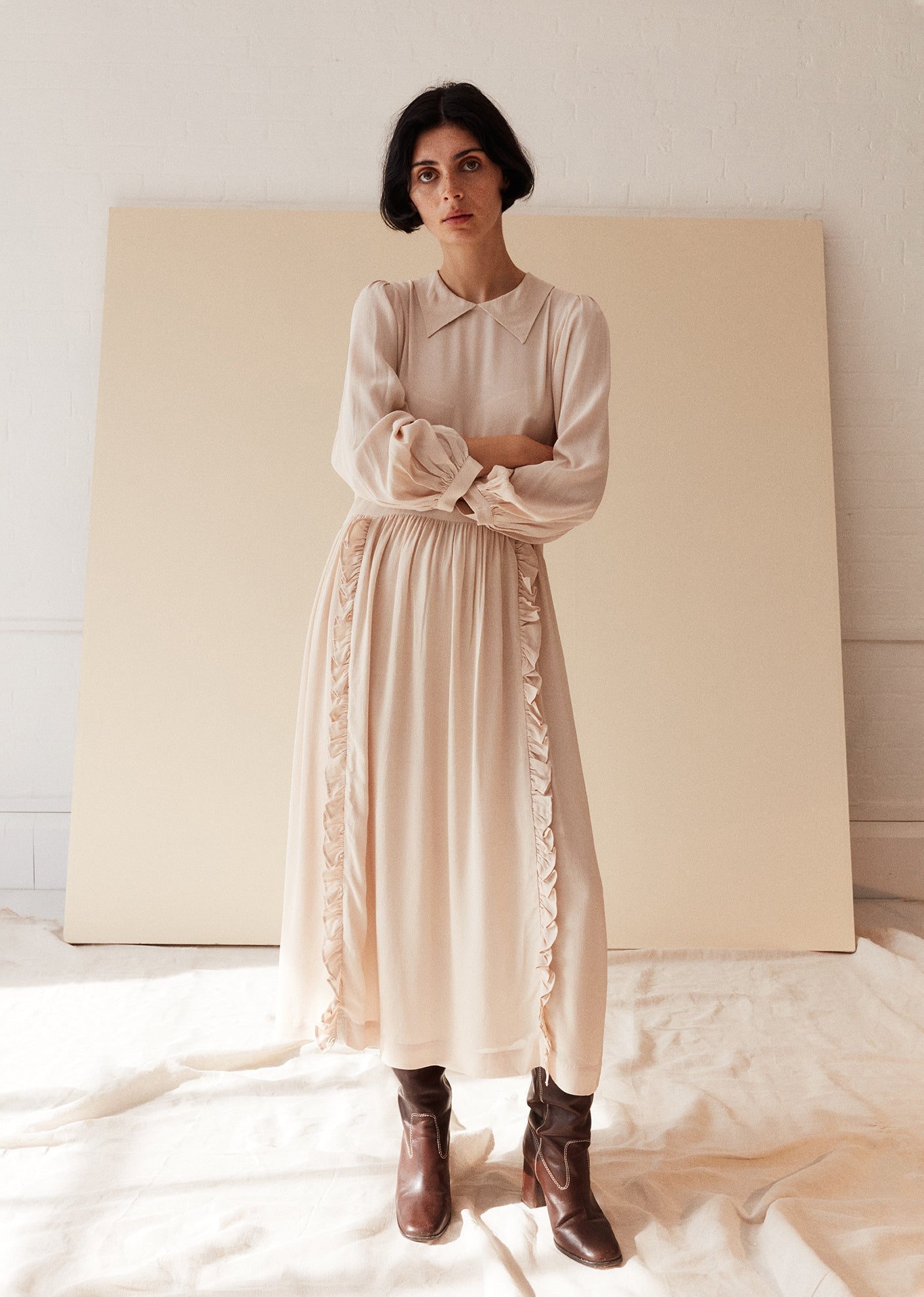 Caramel | Collar Dress, Off White