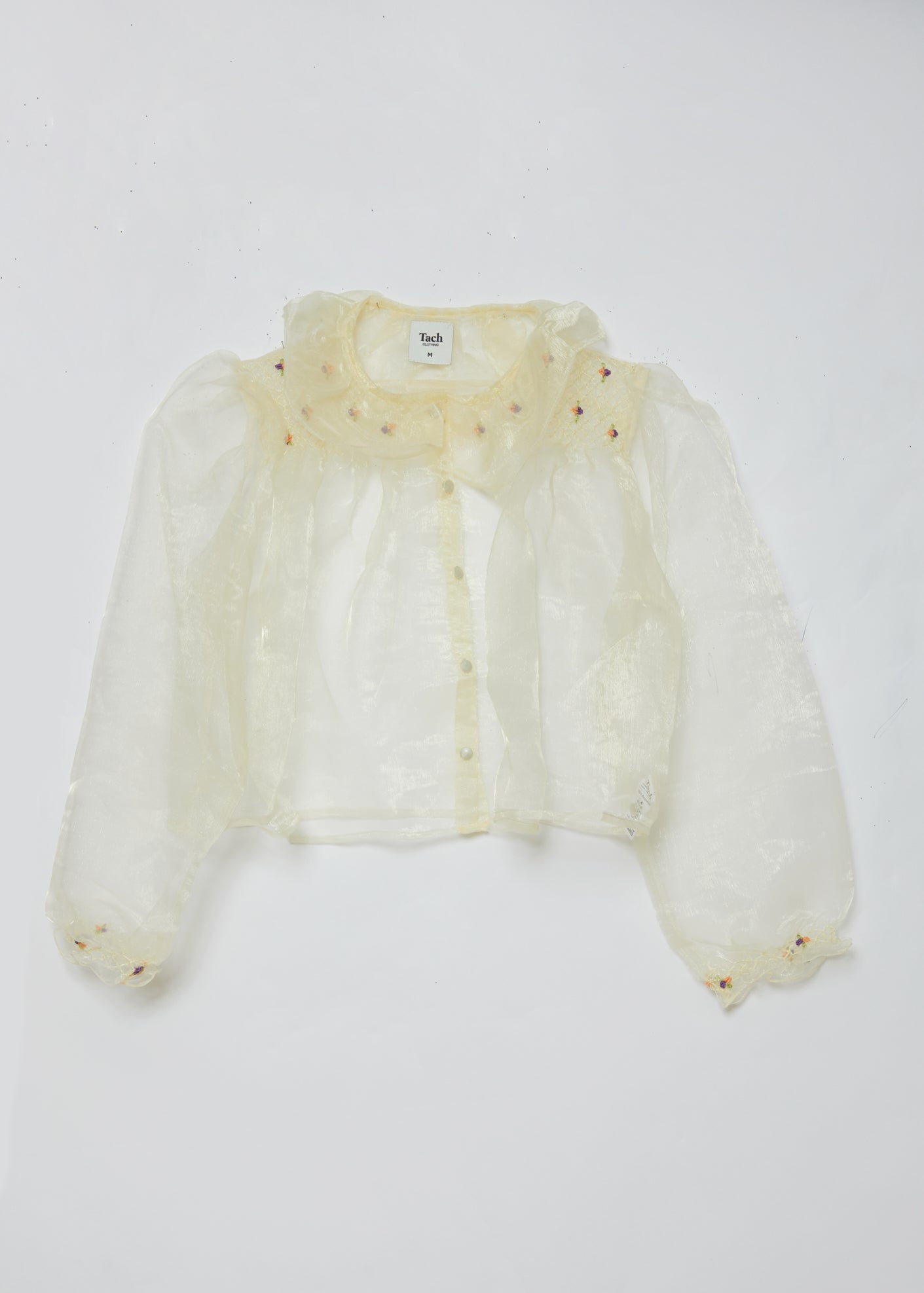 Tach | Organza Blouse, White