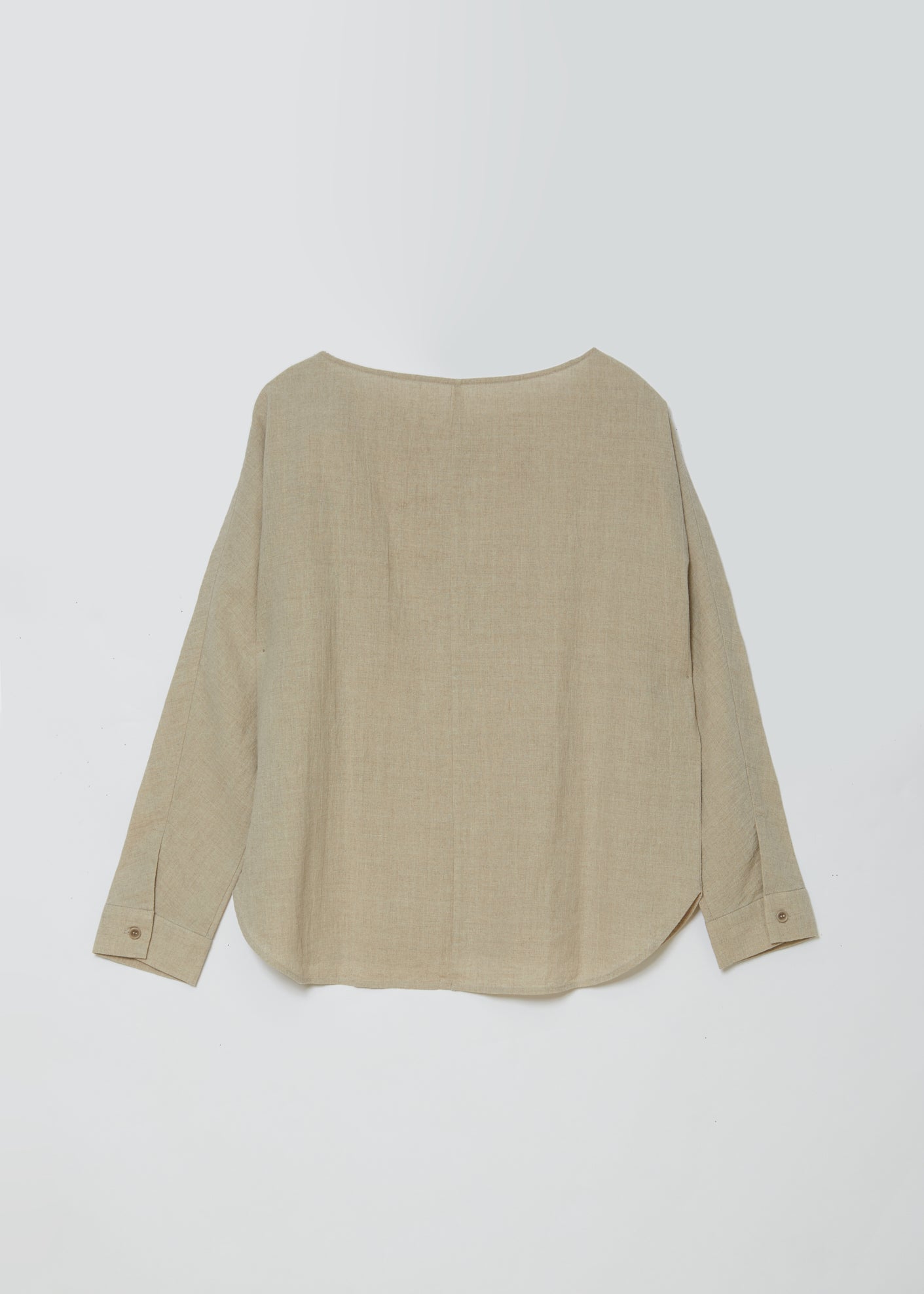 Evam Eva | Round Neck Top, Flax