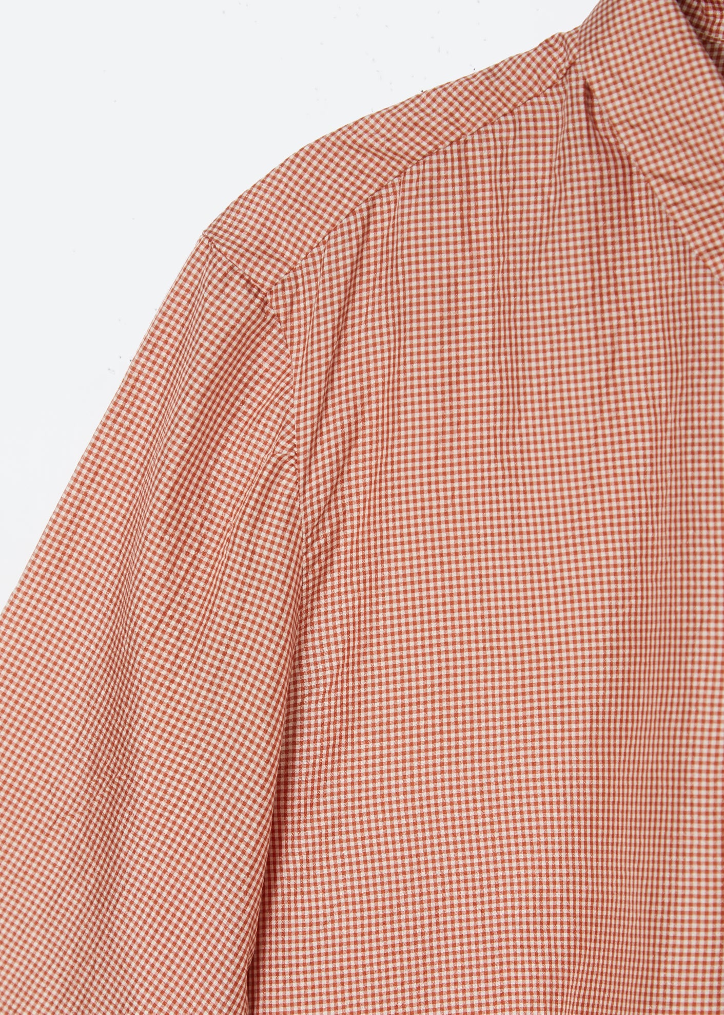 Apuntob | Habotay Micro Check Shirt, Mandarin