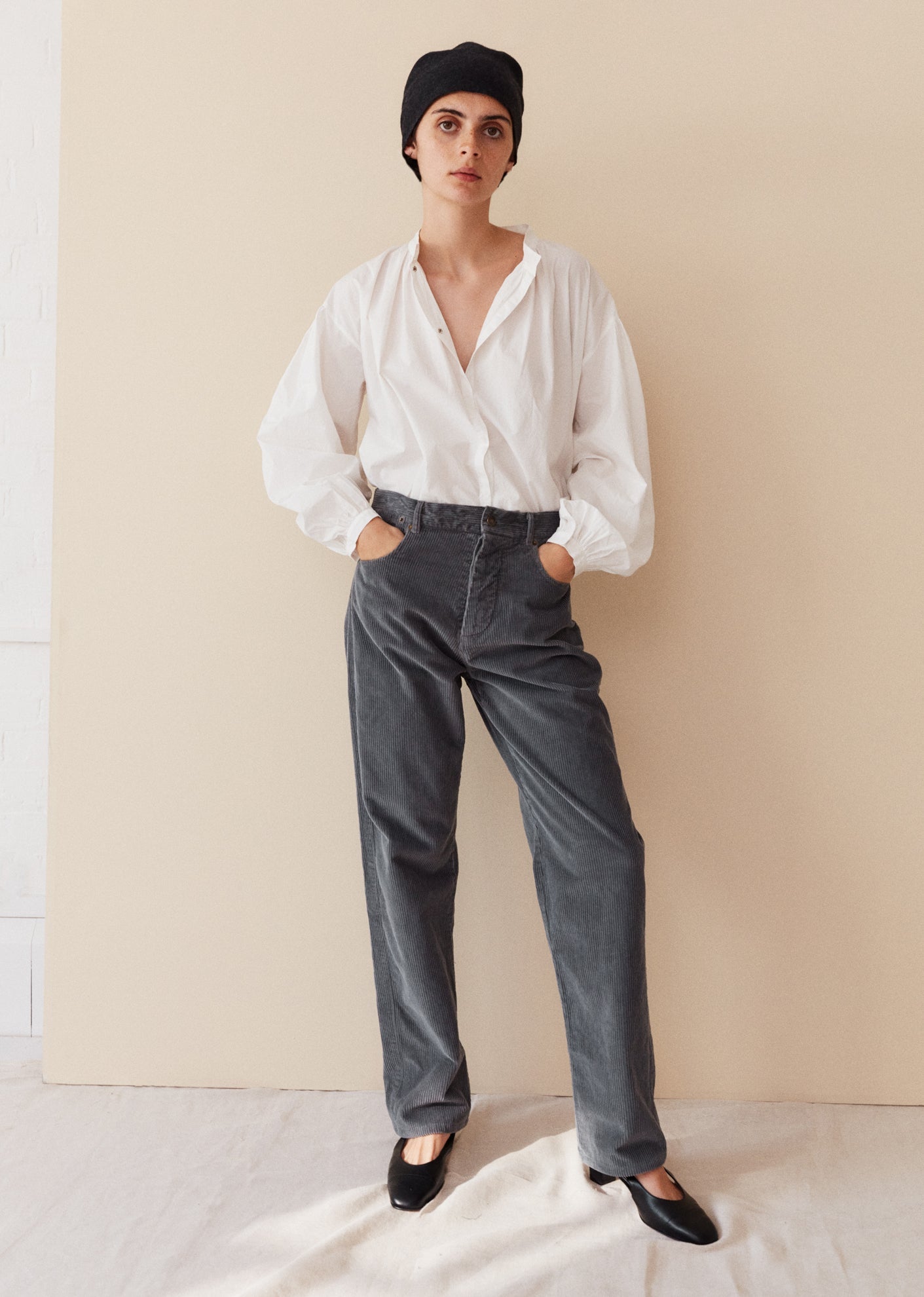 Caramel | Slim Trousers, Dove Grey