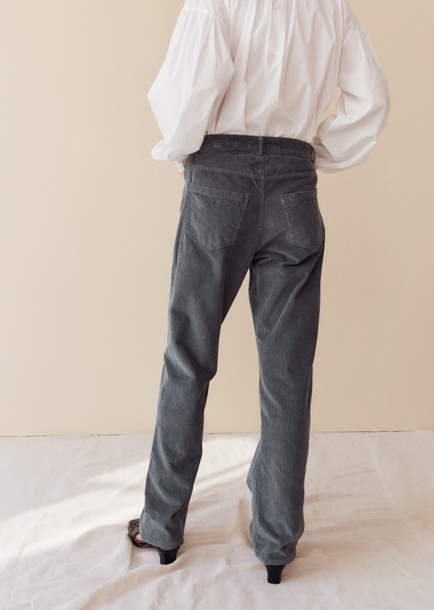 Caramel | Slim Trousers, Dove Grey