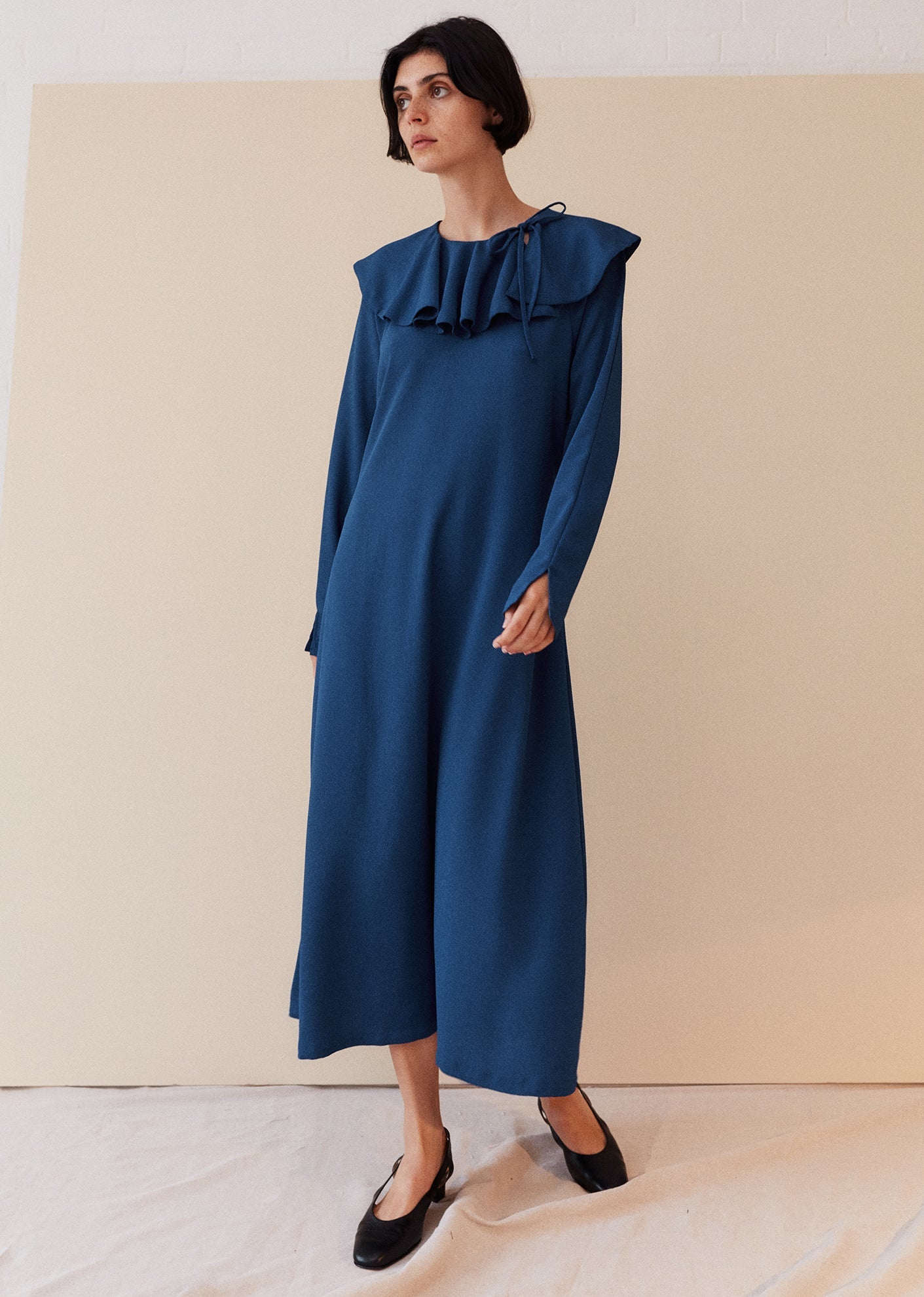 Caramel | Frill Dress, Royal Blue