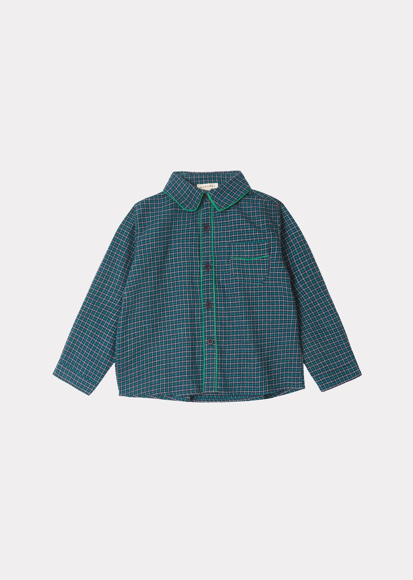 Kore Shirt, Blue Green Check