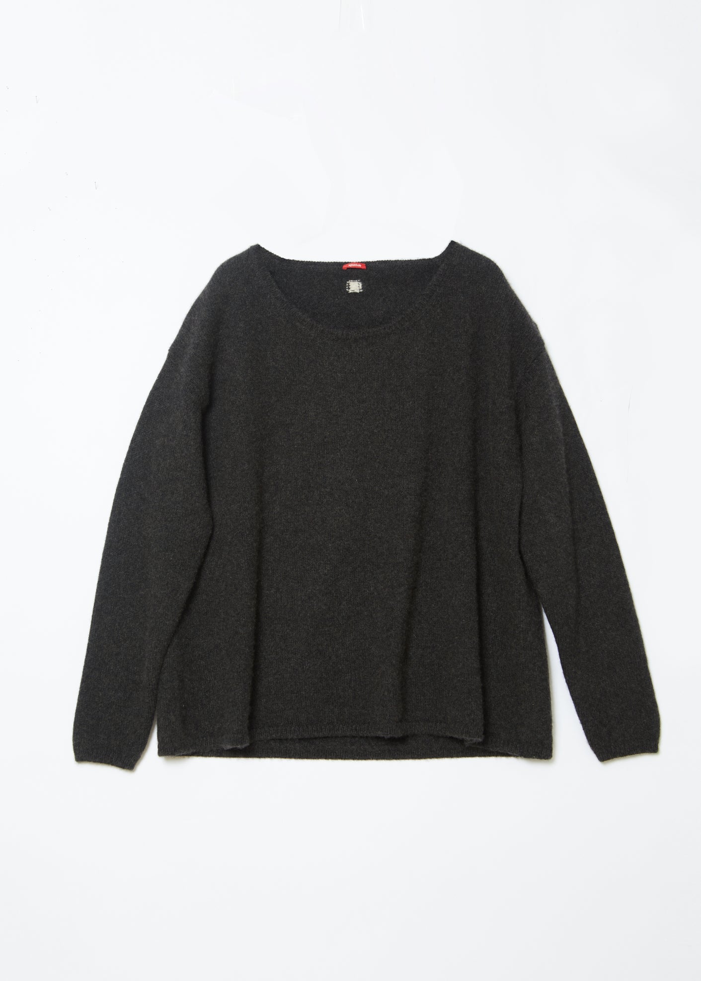 Apuntob | Boat Neck Cashmere And Silk Jumper, Charcoal