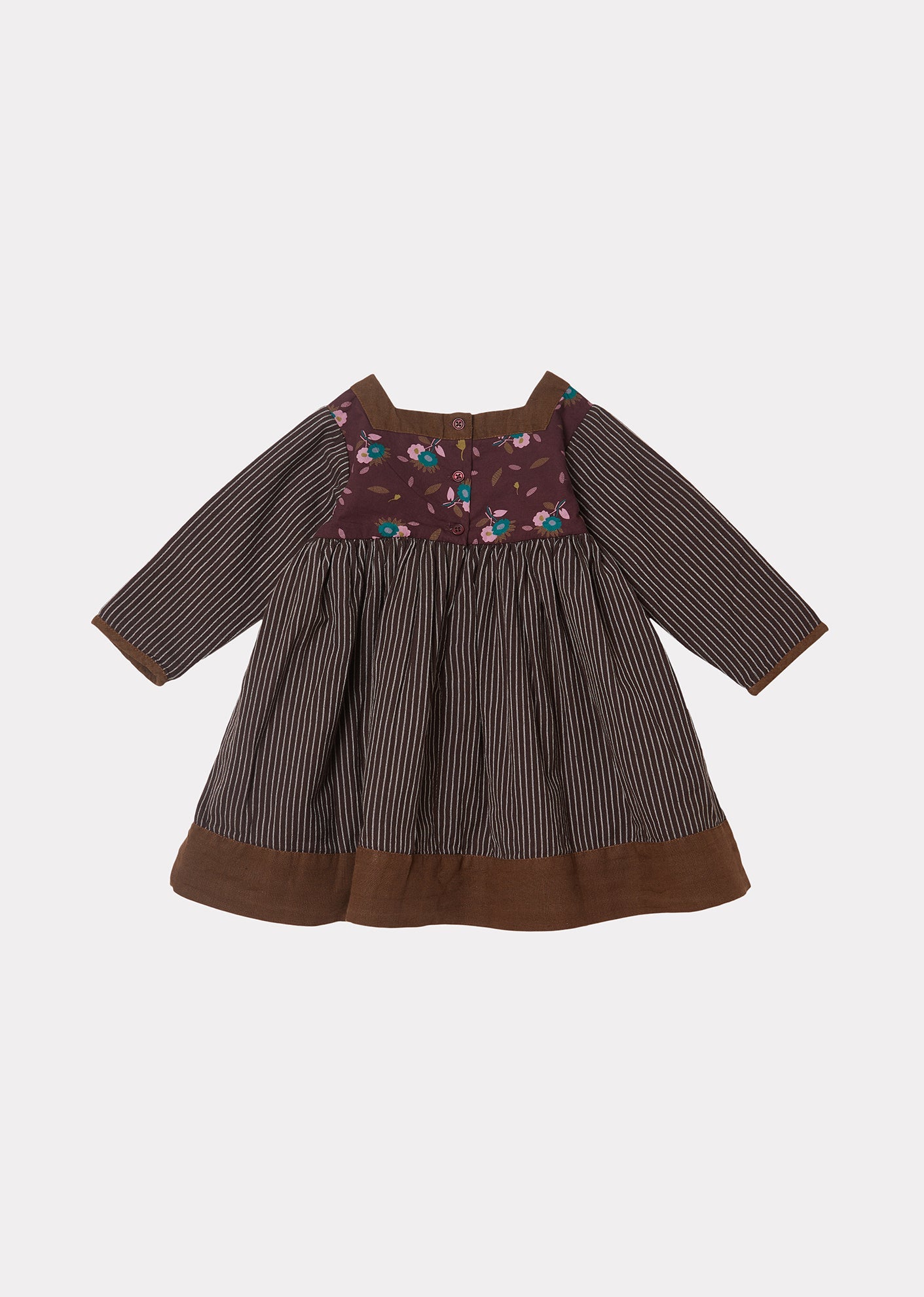 Earth Baby Dress, Brown Thistle Print