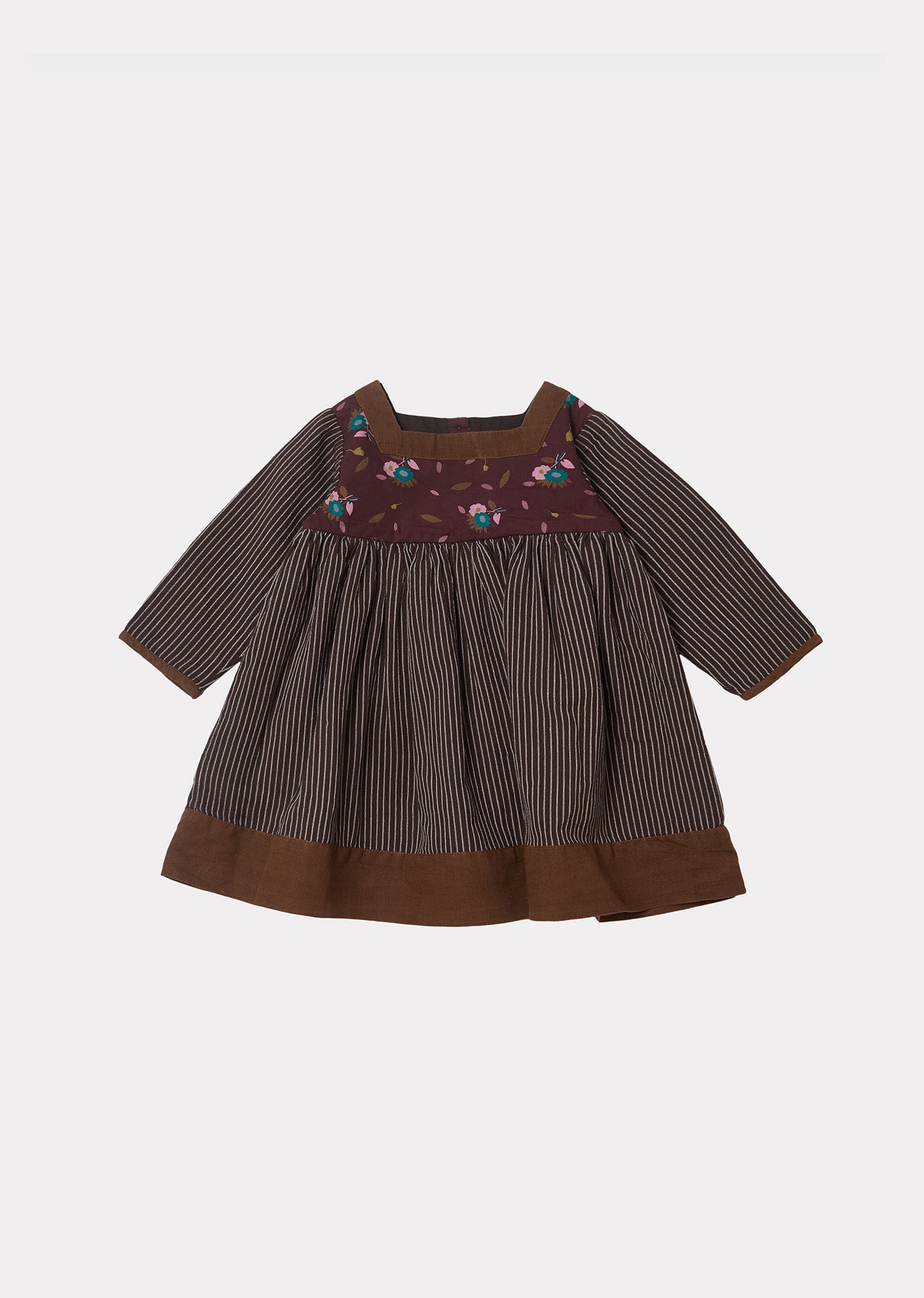 Earth Baby Dress, Brown Thistle Print