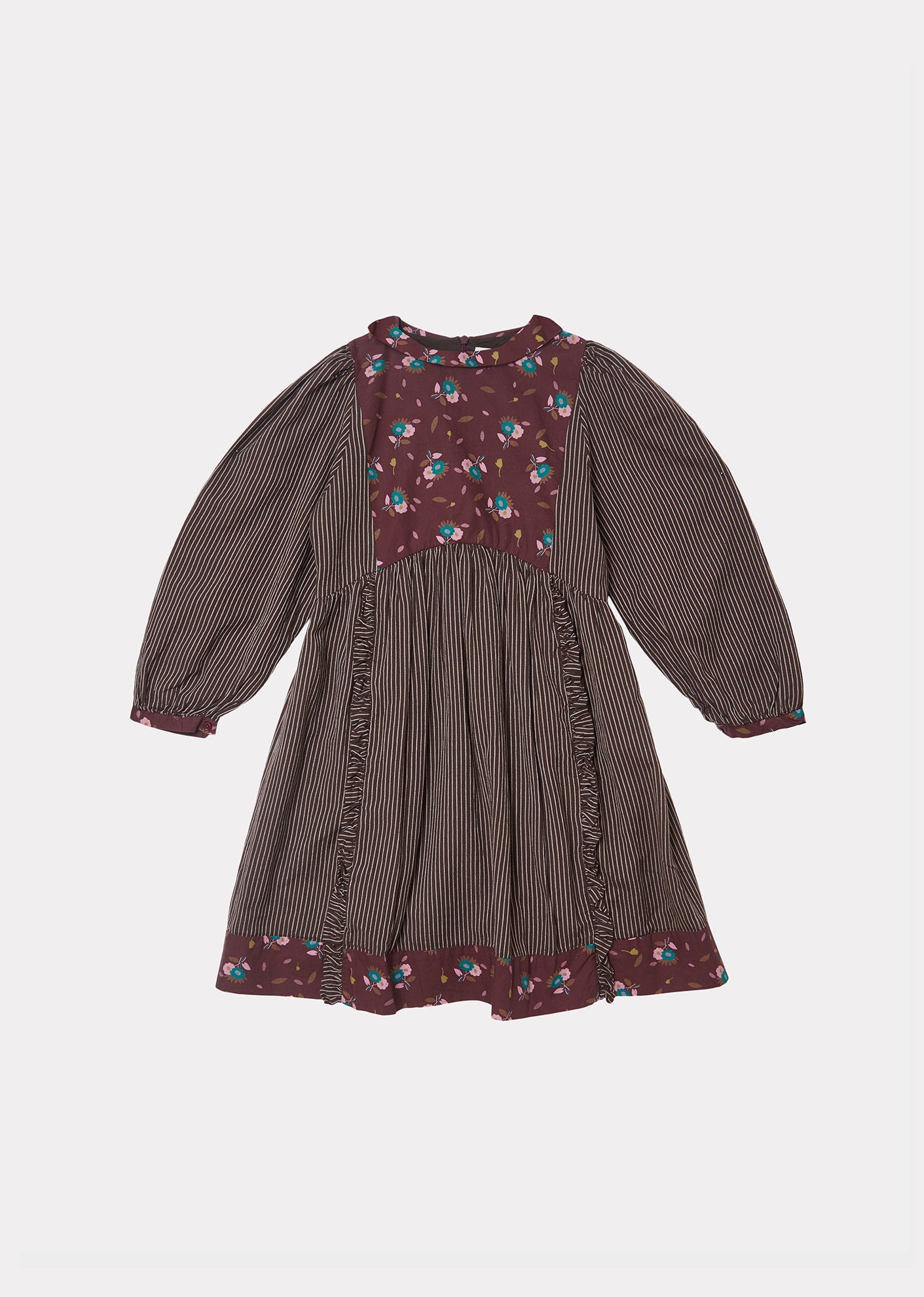 Earth Dress, Brown Thistle Print