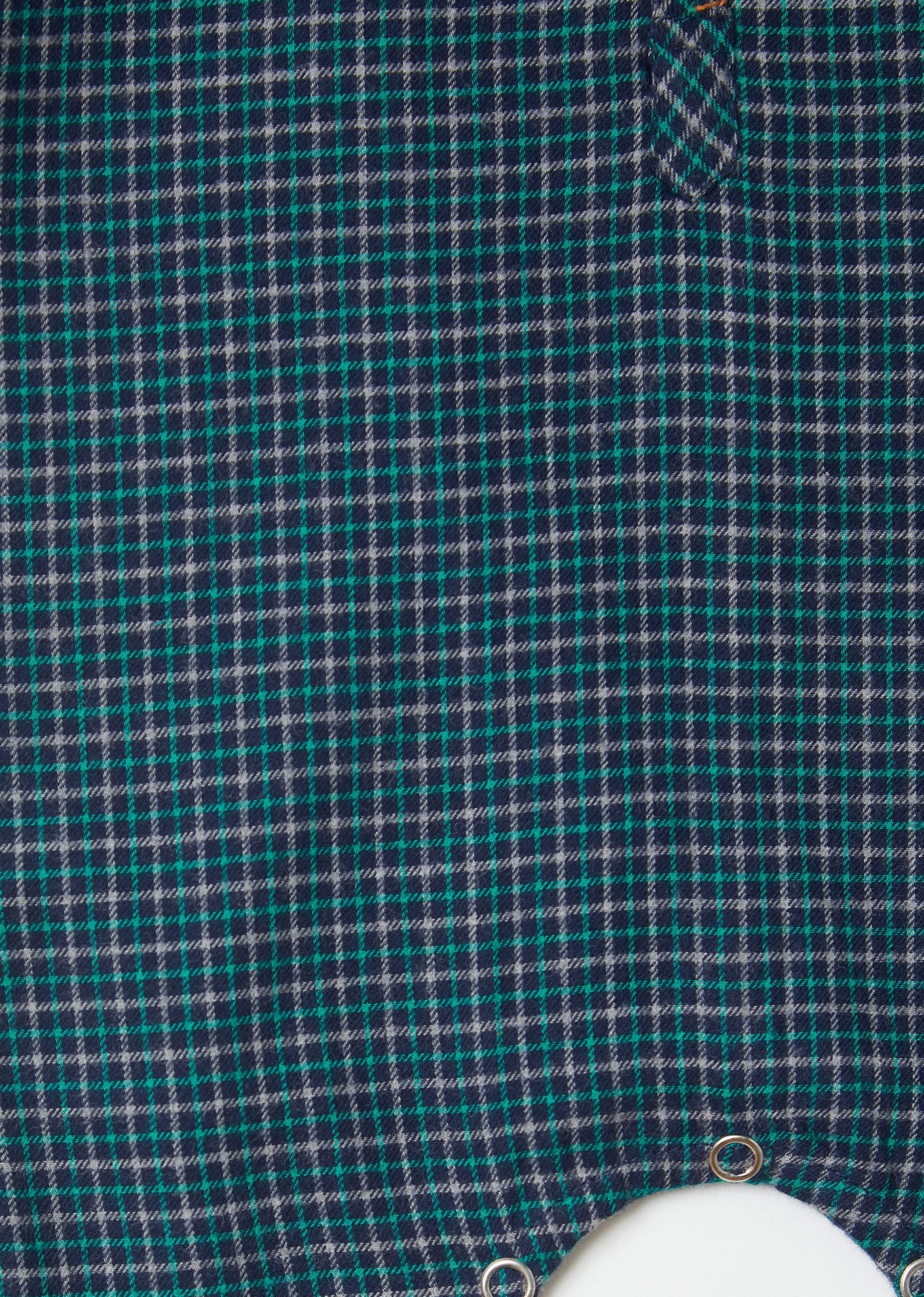 Enya Baby Romper, Blue Green Check