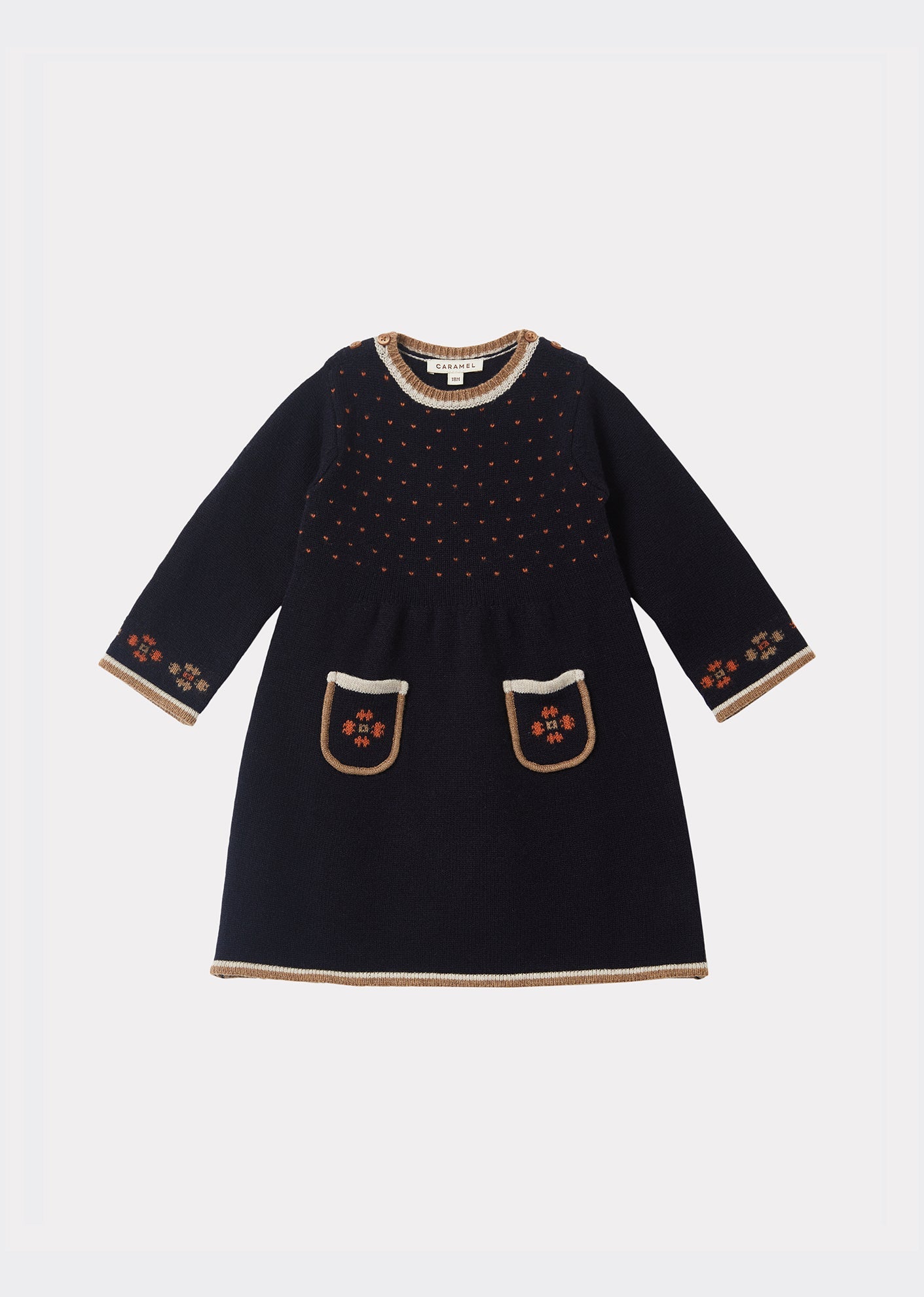 Elara Baby Dress, Midnight