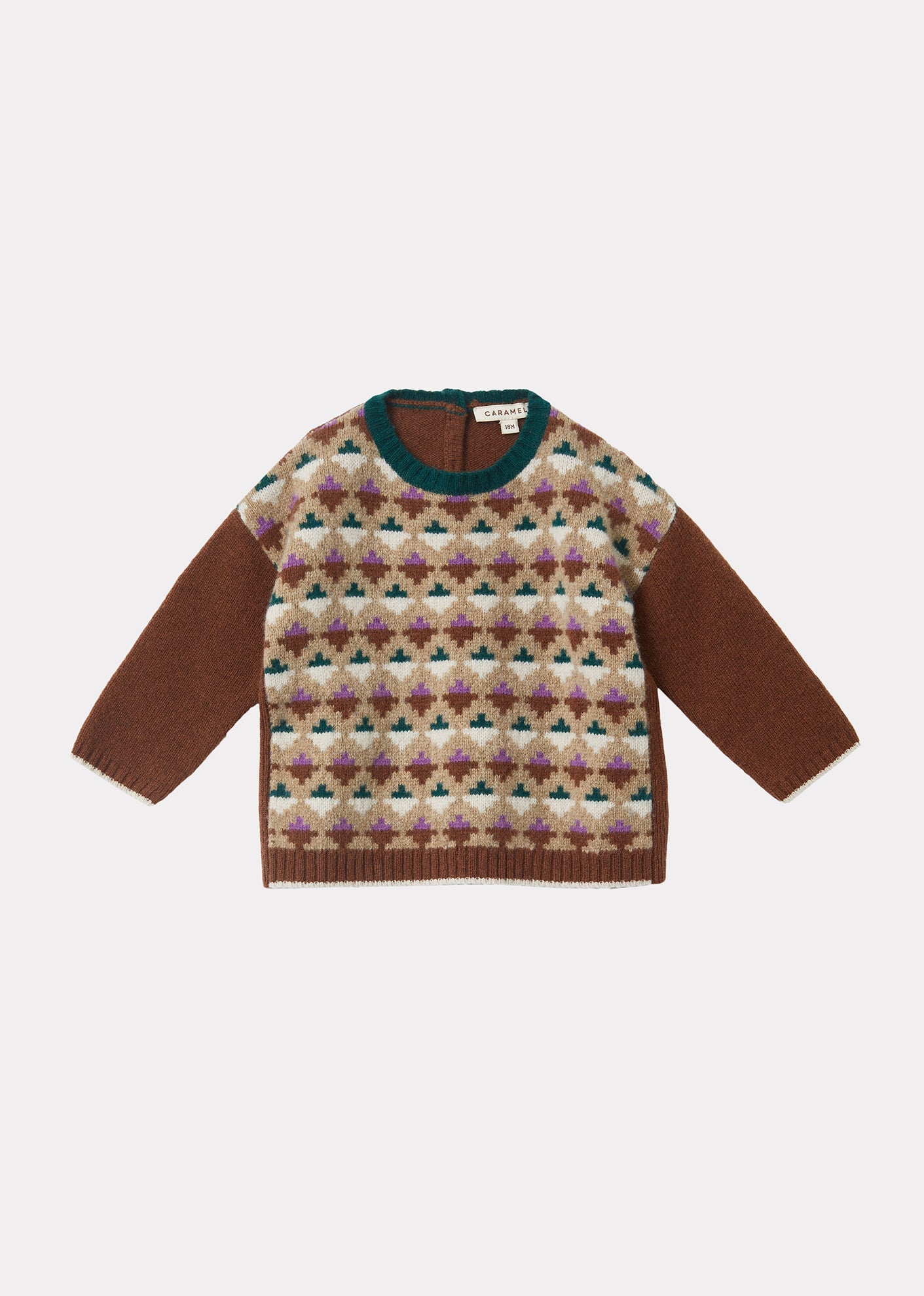 Jeon Baby Jumper, Camel Fairisle