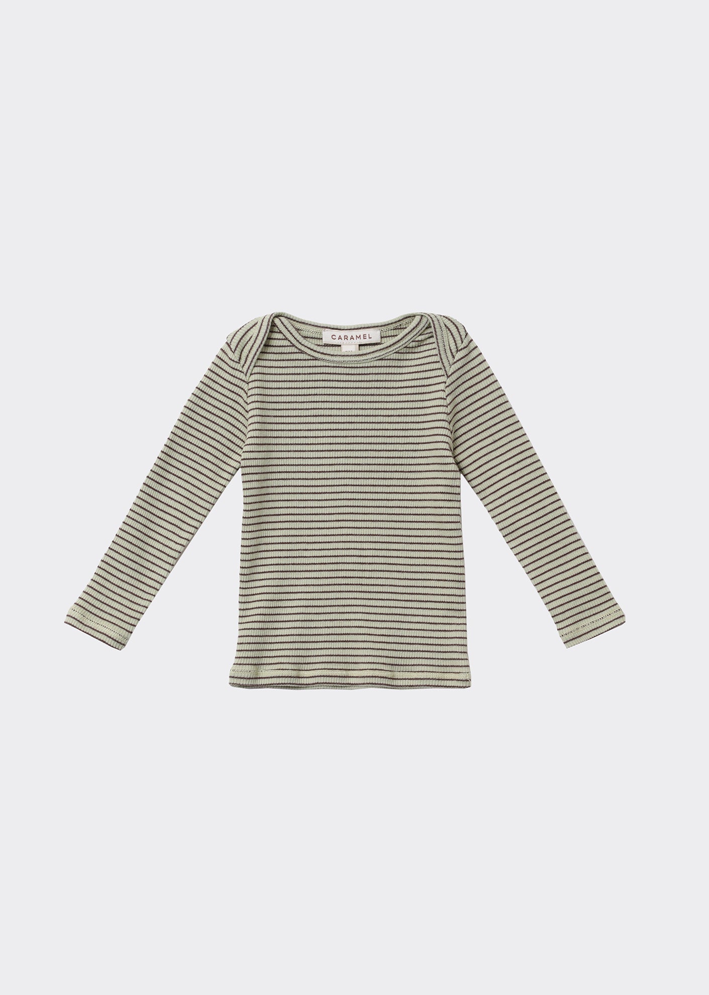 Kishon Baby T-Shirt, Lemon Chocolate Stripe