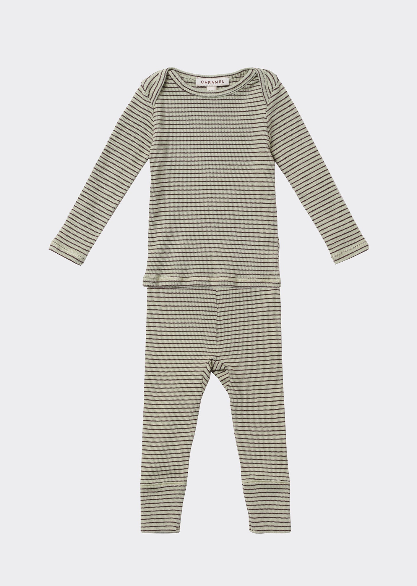 Kishon Baby T-Shirt, Lemon Chocolate Stripe