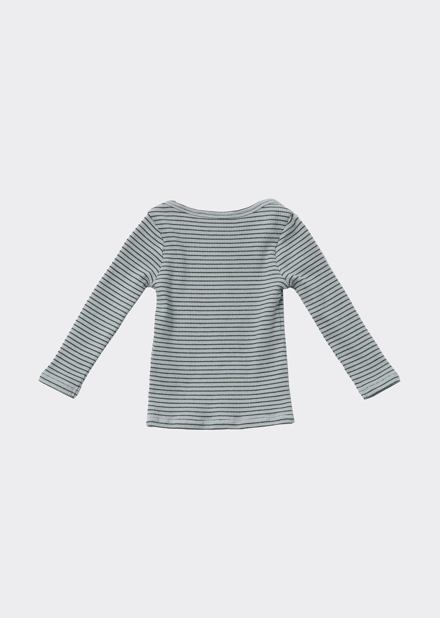 Kishon Baby T-Shirt, Mint Chocolate Stripe