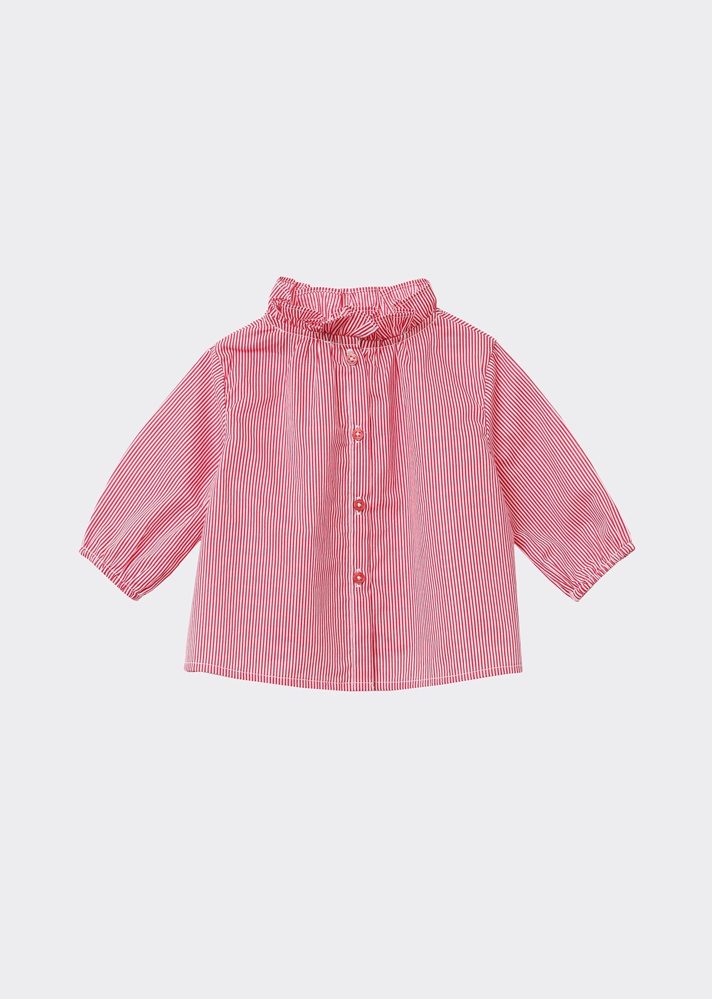 Miron Baby Blouse, Red Stripe