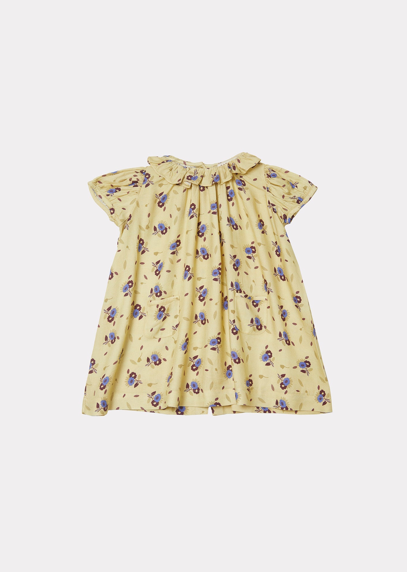 Natta Baby Dress, Yellow Thistle Print