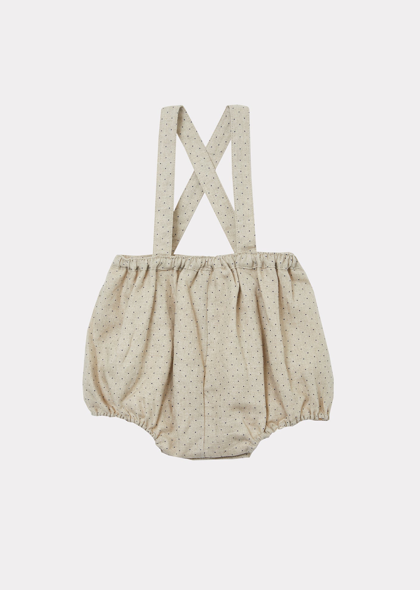 Pare Baby Romper, Cream Dotty