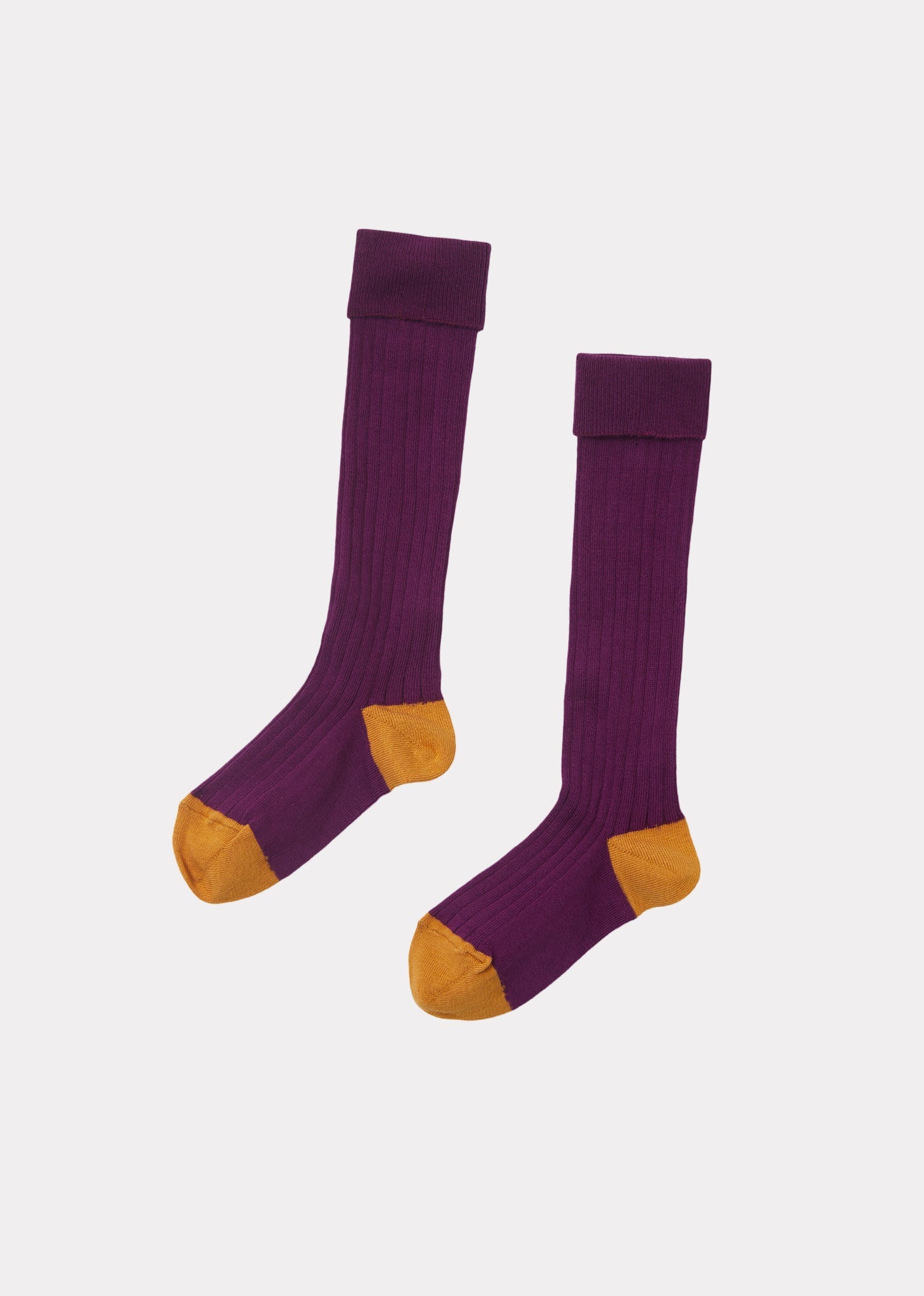 Child Rib Knee Socks, Violet