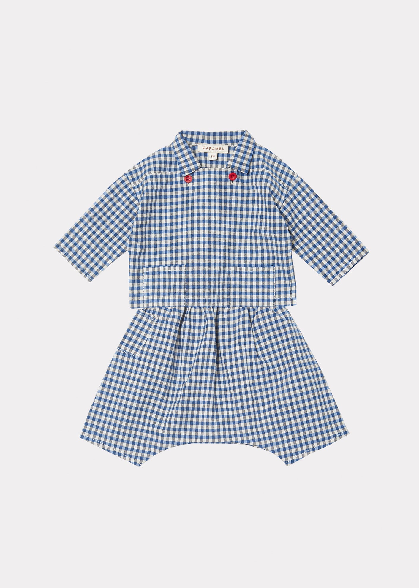 Rossi Baby Set, Blue Check