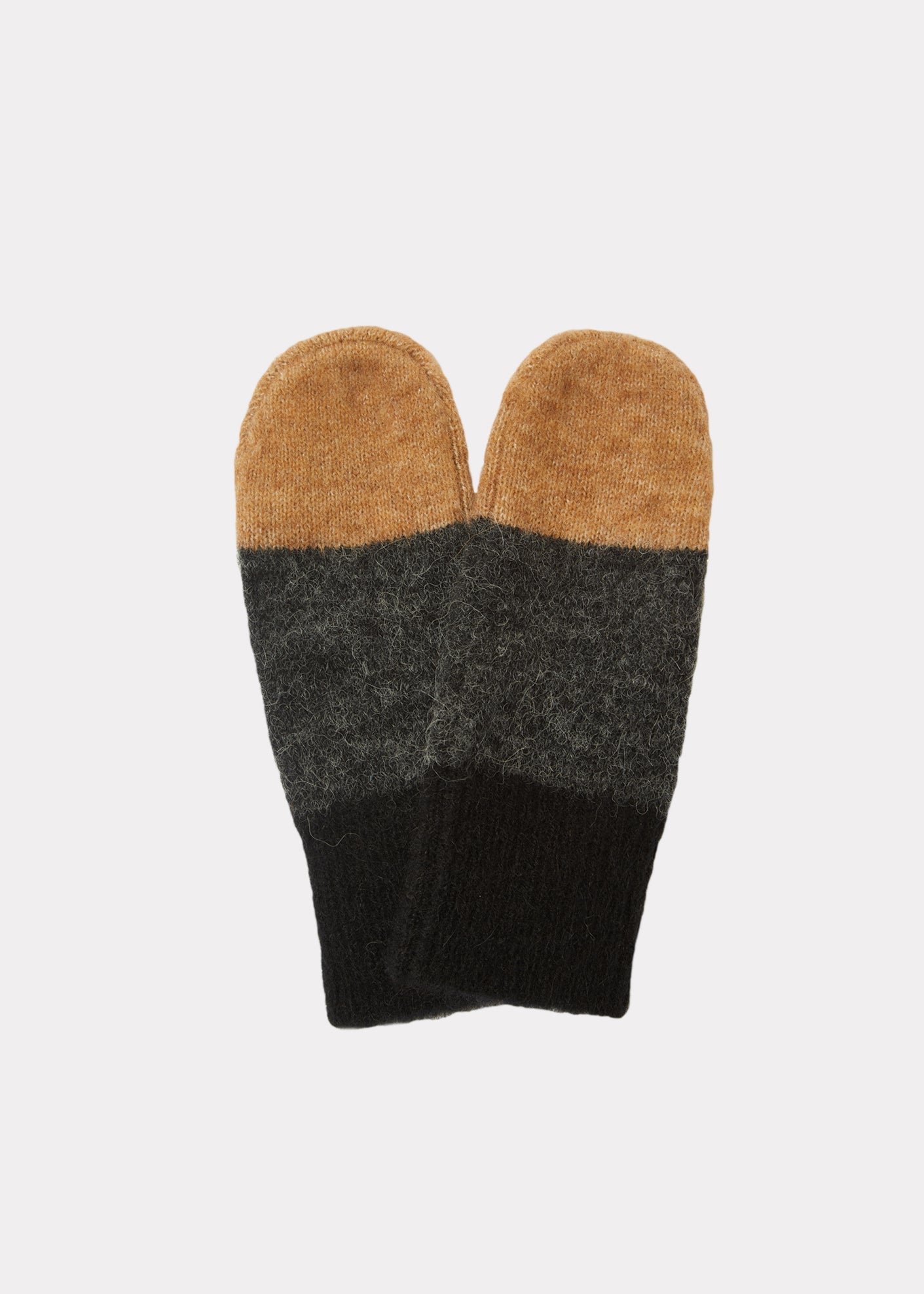 Carme Child Mittens, Black Camel