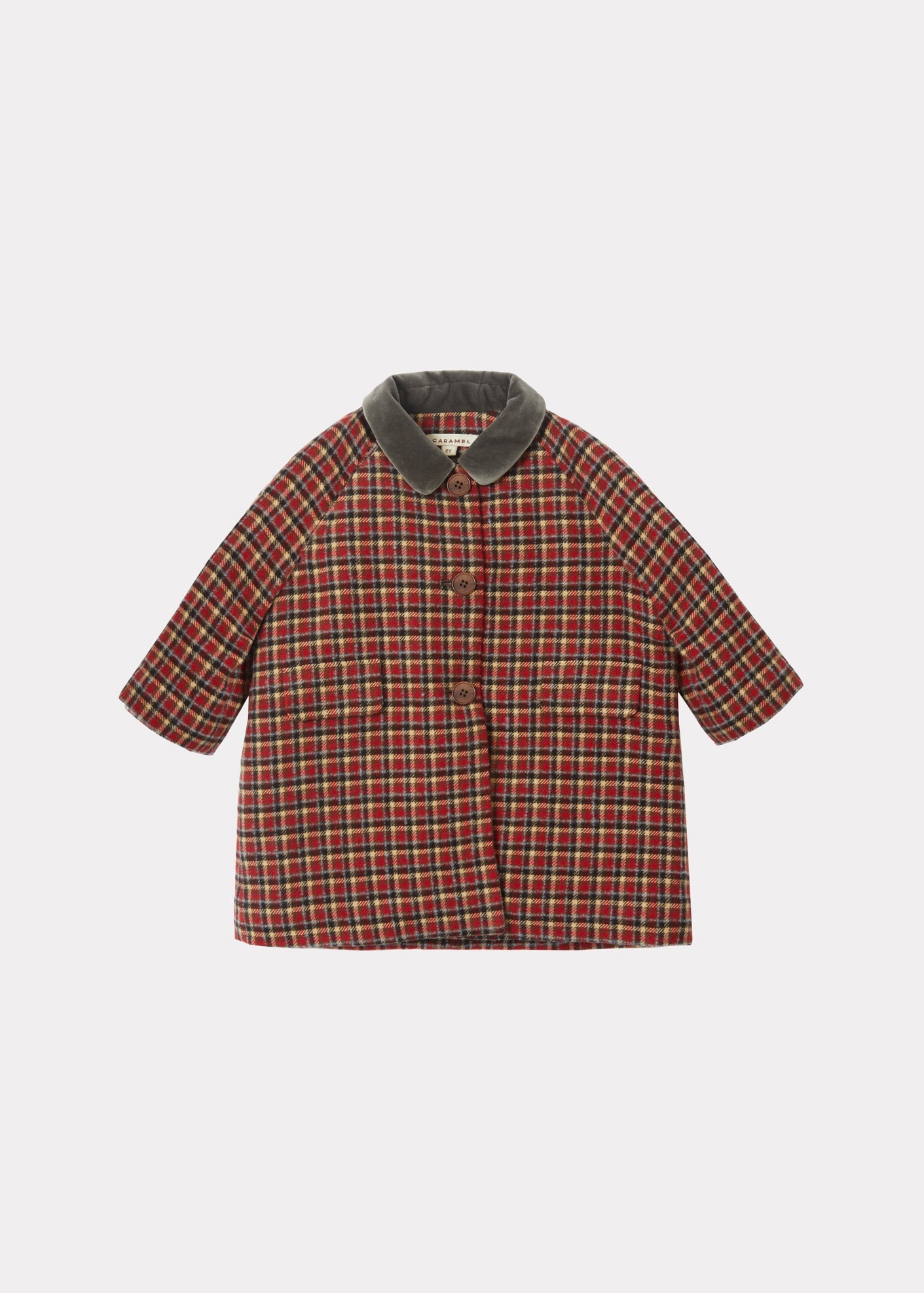 Chee Baby Coat, Red Check