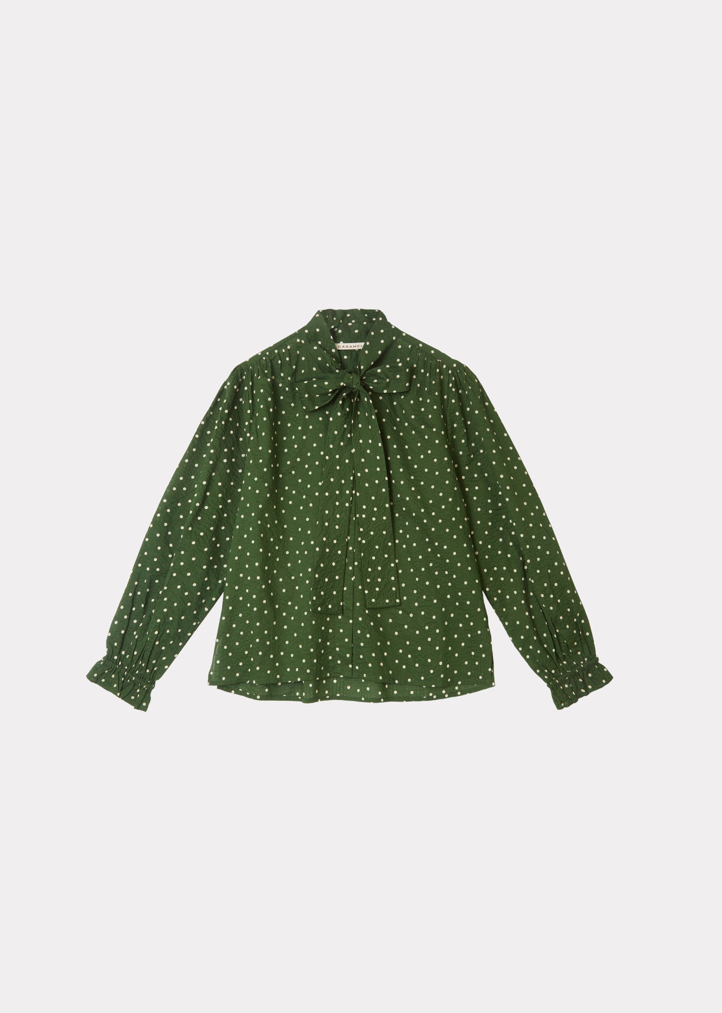 Caramel | Bow Shirt, Evergreen Spot