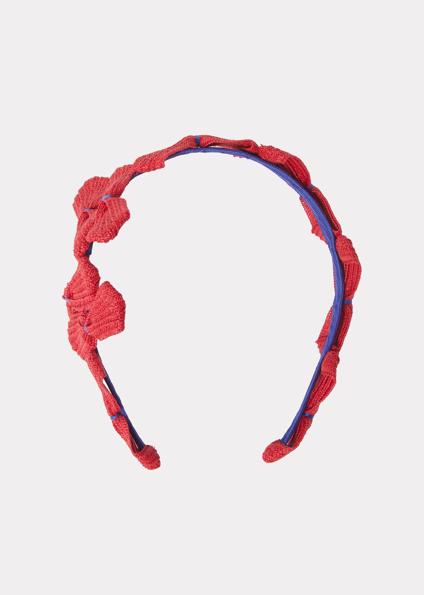 Straw Butterflies Headpiece - Red