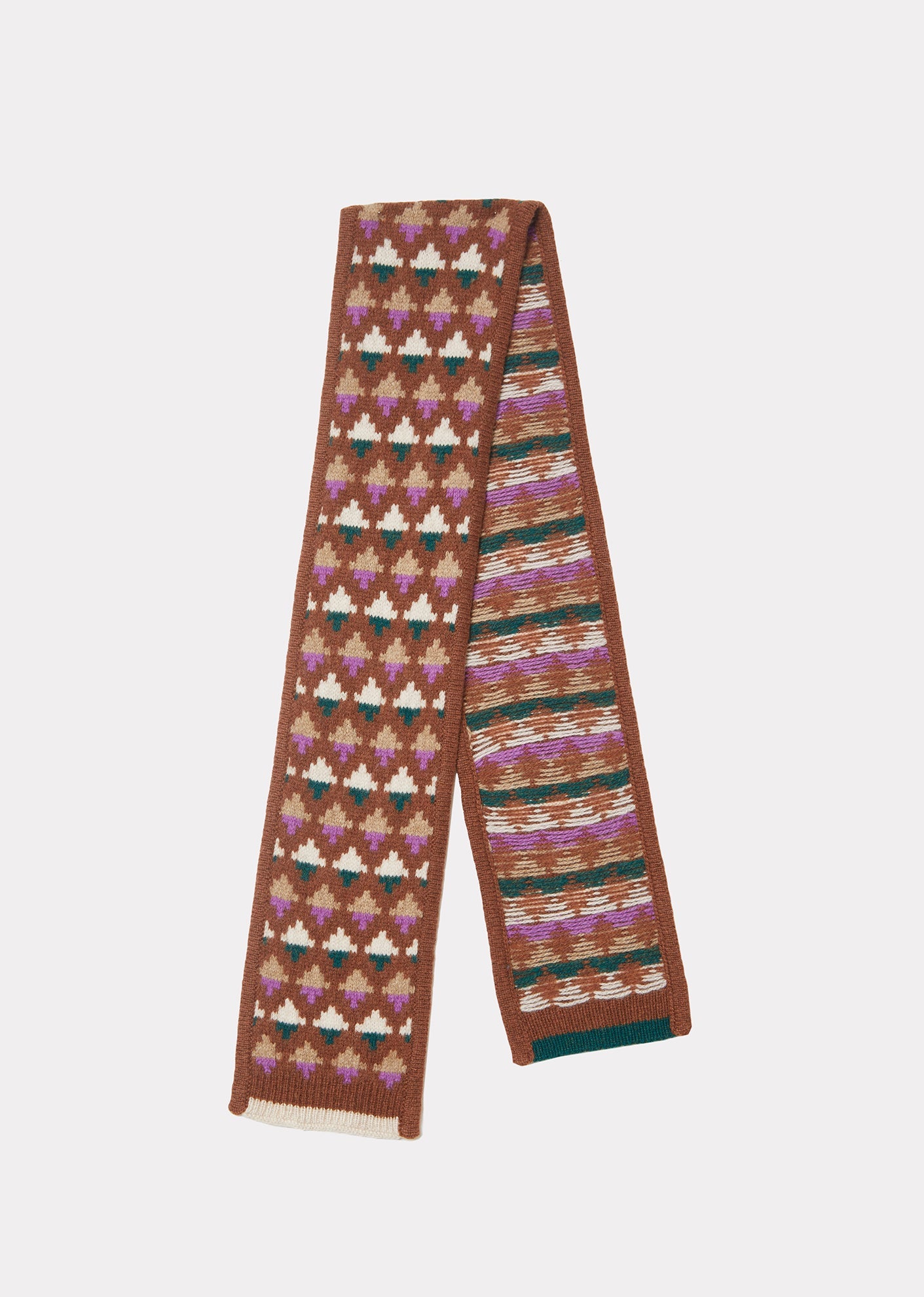 Ibsen Child Scarf, Camel Fairisle