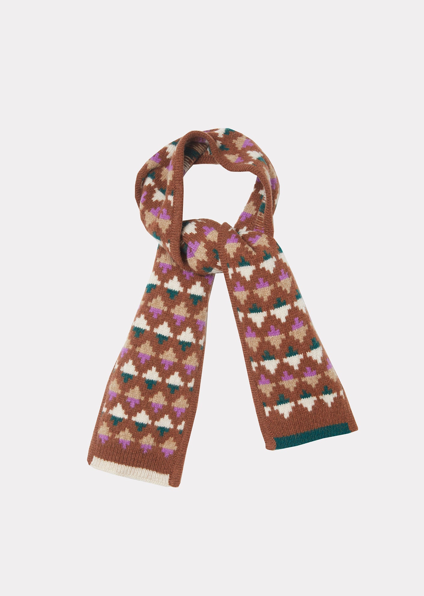 Ibsen Child Scarf, Camel Fairisle